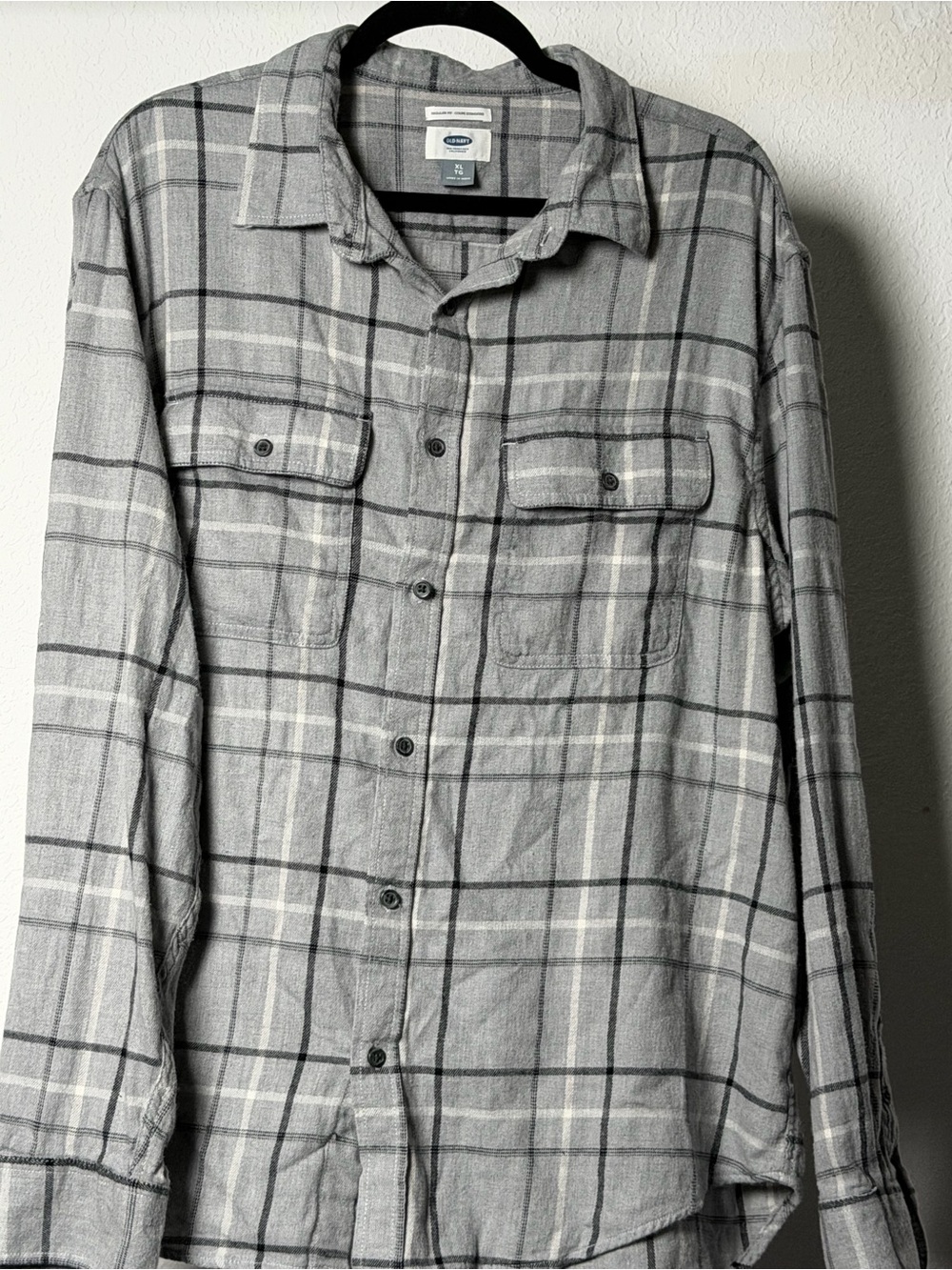 Old Navy Gray Plaid Lightweight Shirt Jacket